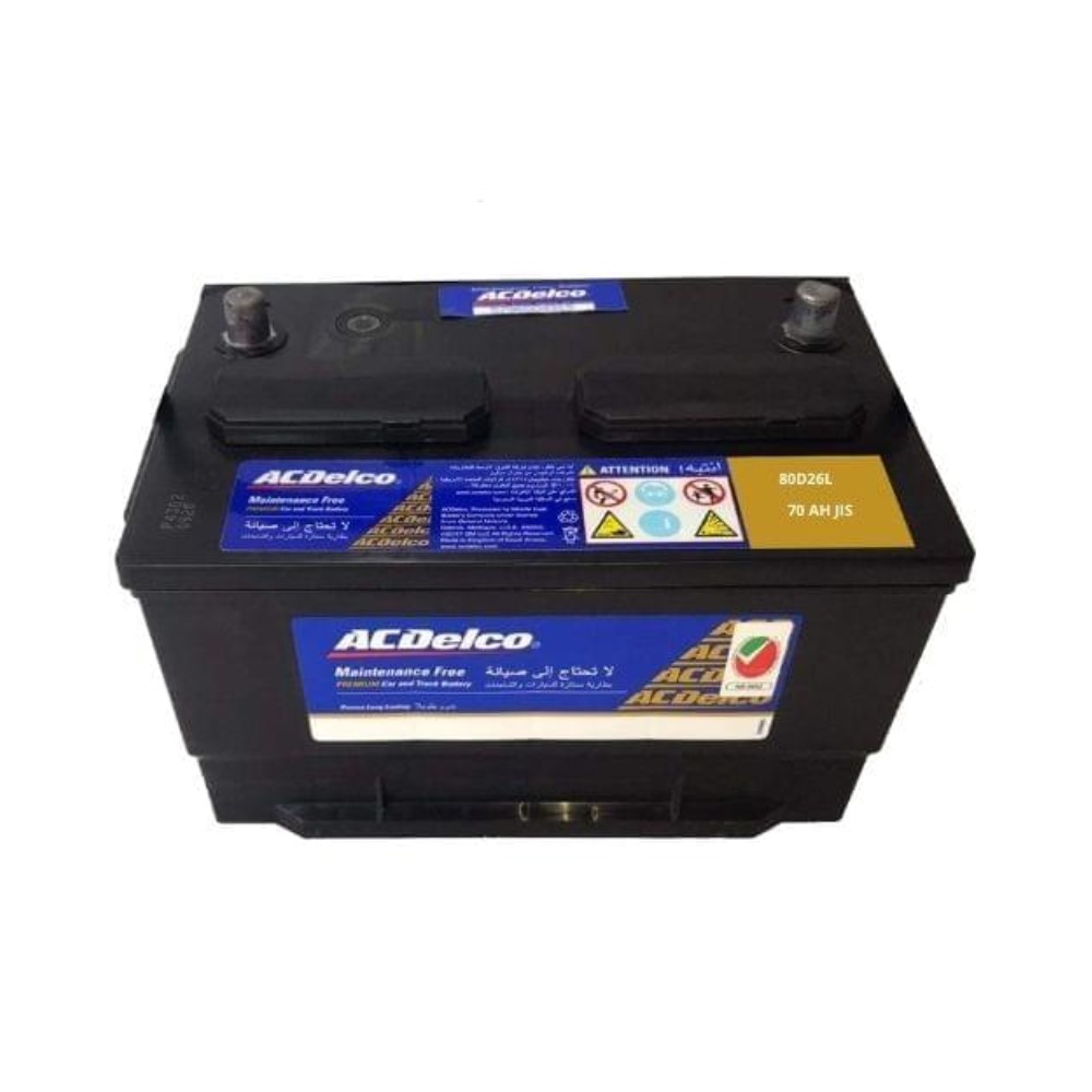 AC Delco - 80D26L Left Terminal 12V JIS 70AH Car Battery